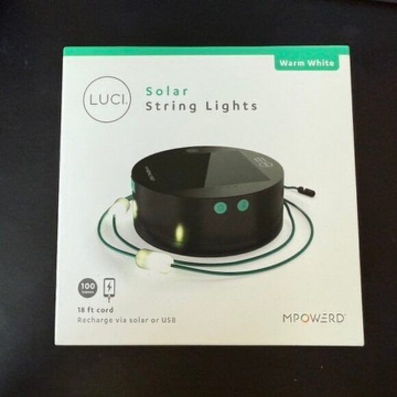 MPOWERD Luci Solar String Lights – USB Rechargeable – NEW in Box - Picture 2 of 3